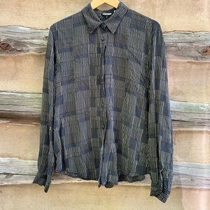 Vintage Epic New York Silk Button-down Blouse